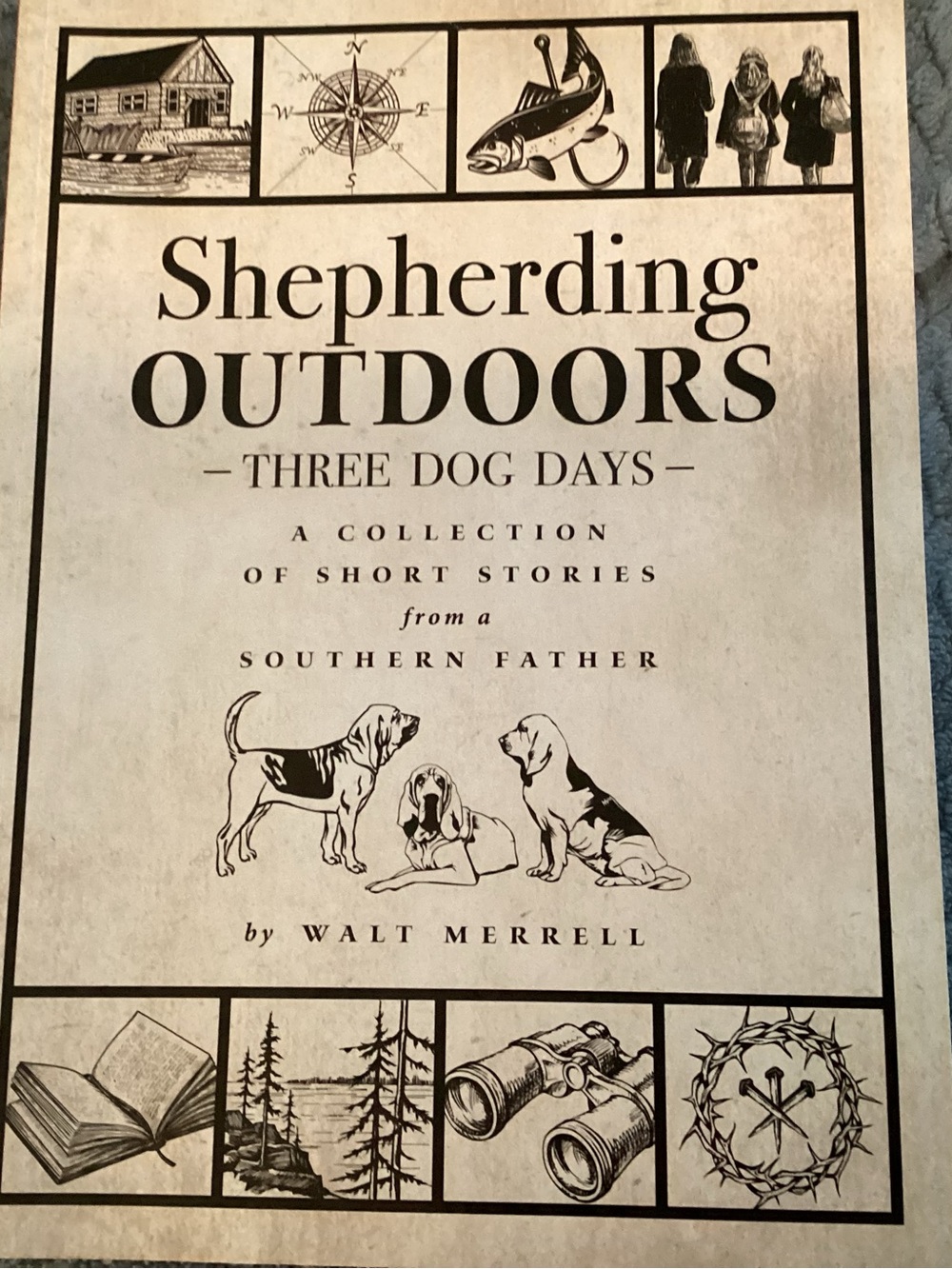 Merrell Shepherding Outdoors — Black & White Illustrated Cover